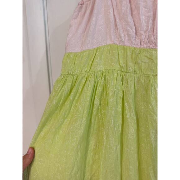 Ro's Garden Dress Anthropologie Tiered pastel floral 100% cotton maxi sun XS - Picture 4 of 13